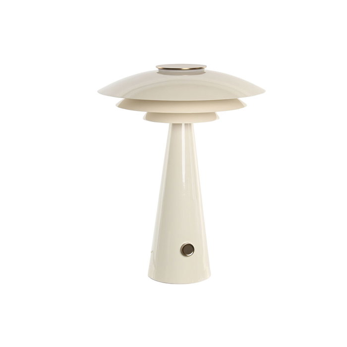 DKD Home Decor Lámpara de Sobremesa Metal Blanca con Dimmer 38x38x50 cm