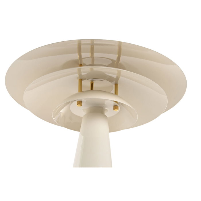 DKD Home Decor Lámpara de Sobremesa Metal Blanca con Dimmer 38x38x50 cm