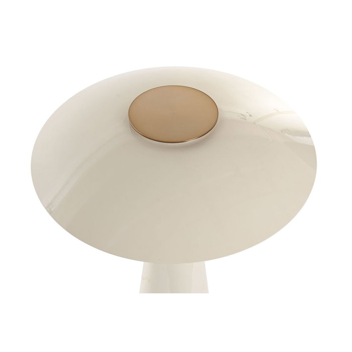 DKD Home Decor Lámpara de Sobremesa Metal Blanca con Dimmer 38x38x50 cm