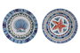 DKD Home Decor Plato Melamina Atenas Surtido de 2 Colores