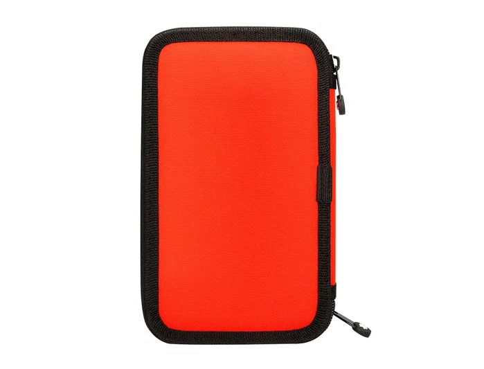 Antartik Estuche escolar de tela rojo con doble cremallera, 28 piezas Antartik Estuche escolar de tela rojo con doble cremallera, 28 piezas