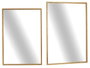 Giftdecor Espejo Rectangular Dorado 100 cm Metal Cristal