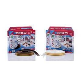 Geko Junta Adhesiva Aislante Thermo-acústica Burlete 6m Marrón Caucho Puertas y Ventanas