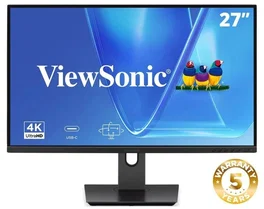 Viewsonic 27 UHD SuperClear IPS LED Monitor con soporte ergonómico