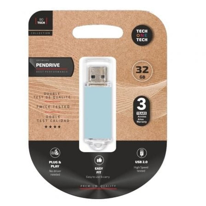 Tech One Tech Basic Blue Sky Pendrive 32GB Azul Cielo Tech One Tech Basic Blue Sky Pendrive 32GB Azul Cielo