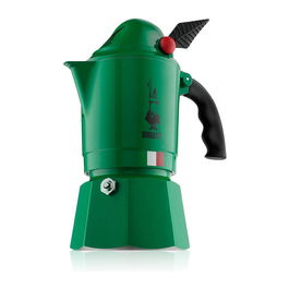 Bialetti Alpina Cafetera Italiana Verde Aluminio 3 Tazas 140 mm
