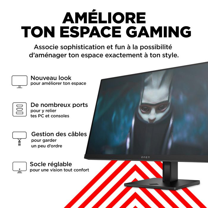 HP OMEN 24 - Monitor Gaming 23.8 pulgadas Full HD 165Hz 1ms, panel IPS, FreeSync Premium, OMEN Gaming Hub, 99% sRGB, ajustable HP OMEN 24 - Monitor Gaming 23.8 pulgadas Full HD 165Hz 1ms, panel IPS, FreeSync Premium, OMEN Gaming Hub, 99% sRGB, ajustable