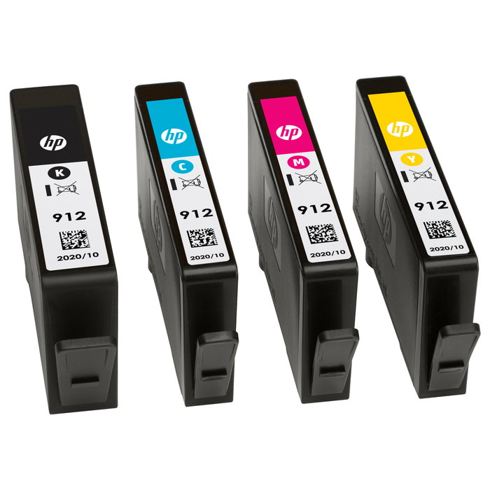 HP 912 Pack de 4 Cartuchos de Tinta Originales (CMYK) para OfficeJet