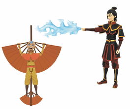 Diamond Select Toys Avatar The Last Airbender Figuras Articuladas Serie 2 Azula y Aang PVC 18cm 16 Puntos Articulacion Accesorios