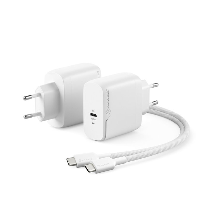 Alogic Rapid Power 65W USB-C PD Fast GaN Charger con cable USB-C de 2m