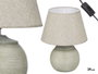 Giftdecor Lámpara Rayas Verde 39 cm Cerámica y Tela E27 - IP20 (Set de 4)