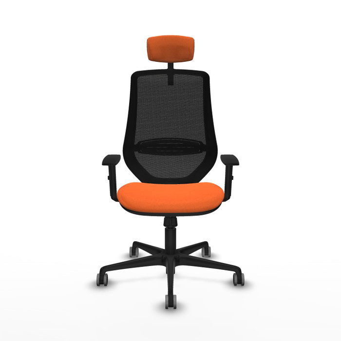 PIQUERAS Y CRESPO Silla de oficina Mardos con mecanismo Sincro Naranja y Negro