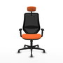 PIQUERAS Y CRESPO Silla de oficina Mardos con mecanismo Sincro Naranja y Negro