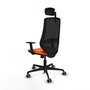 PIQUERAS Y CRESPO Silla de oficina Mardos con mecanismo Sincro Naranja y Negro