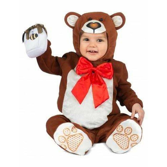 My Other Me Disfraz Osito De Peluche con Gorro, Lazo, Body, Tarrito De Miel y Patucos Talla 12-24 M