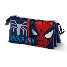 Marvel Spiderman Estuche Portatodo Triple Gaze Azul