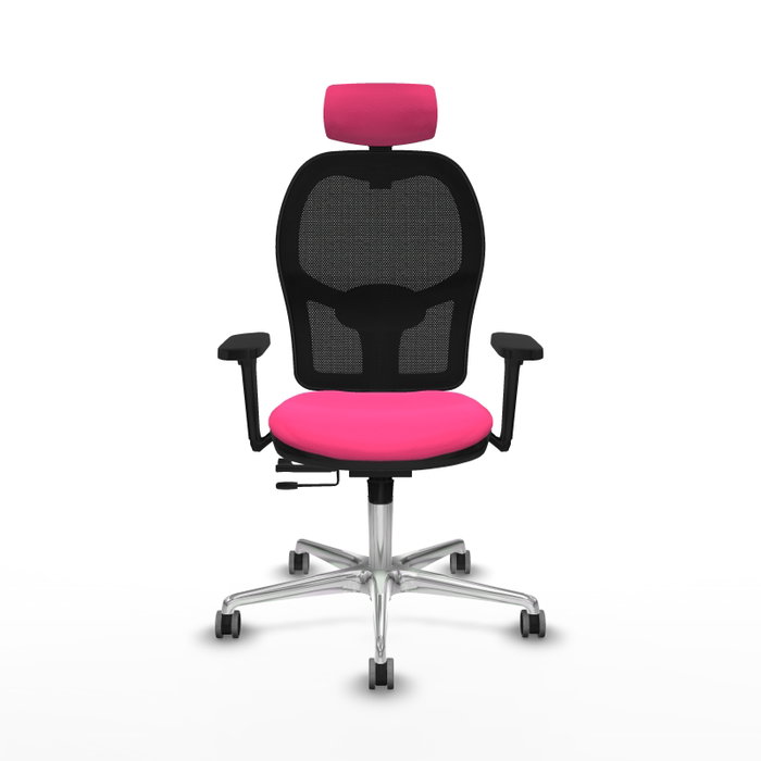 PIQUERAS Y CRESPO Silla de oficina Jorquera con mecanismo Sincro/Traslack, Rosa y Negro PIQUERAS Y CRESPO Silla de oficina Jorquera con mecanismo Sincro/Traslack, Rosa y Negro