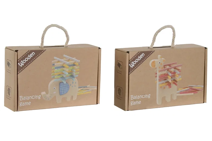 DKD Home Decor Juego de Mesa Set 37 Madera Surtido