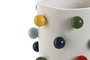 DKD Home Decor Macetero Urban Bolas Blanco Multicolor (4 Unidades)