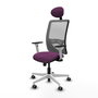 PIQUERAS Y CRESPO Silla de oficina Zulema con mecanismo Sincro, Morado y Gris