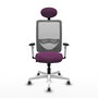 PIQUERAS Y CRESPO Silla de oficina Zulema con mecanismo Sincro, Morado y Gris