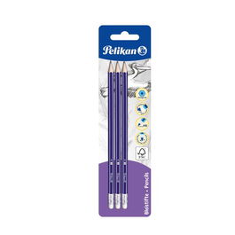Lapiz De Grafito Pelikan Nº3 - Hb Con Goma Blister De3 (978866)