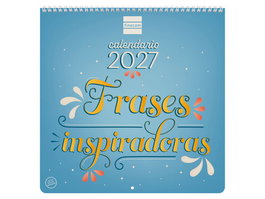 FINOCAM Calendario de Pared 2027 Art Mensual con Frases Inspiradoras 300x300 mm