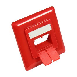 GoodConnections Alcasa GC-N0057 Placa de pared para tomas de red, Rojo RAL3020