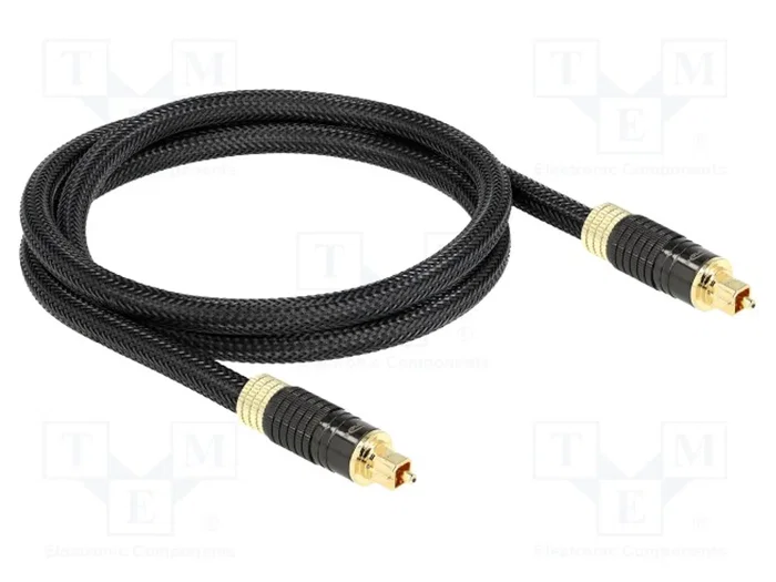 DeLOCK Cable de fibra óptica TOSLINK macho-macho 1 m Antracita