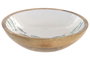 DKD Home Decor Centro de Mesa de Mango con Peces, Acabado Lacado Azul