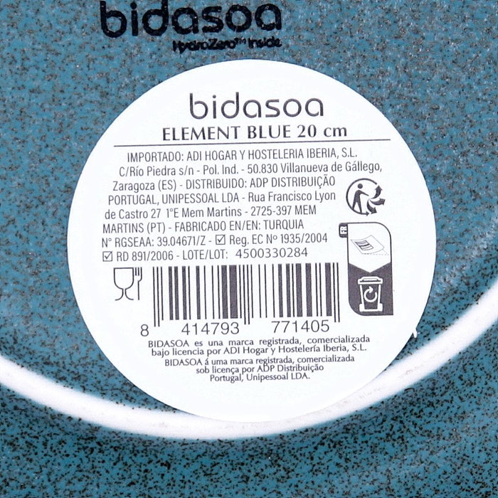 Bidasoa Plato Hondo Element Hydrozero Azul 20 cm (6 Unidades) Bidasoa Plato Hondo Element Hydrozero Azul 20 cm (6 Unidades)