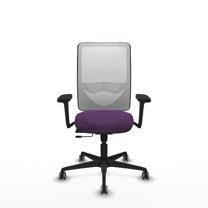 PIQUERAS Y CRESPO Silla de oficina Zulema con mecanismo Sincro/Traslack, Morado y Blanco