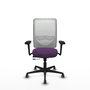 PIQUERAS Y CRESPO Silla de oficina Zulema con mecanismo Sincro/Traslack, Morado y Blanco