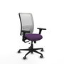 PIQUERAS Y CRESPO Silla de oficina Zulema con mecanismo Sincro/Traslack, Morado y Blanco