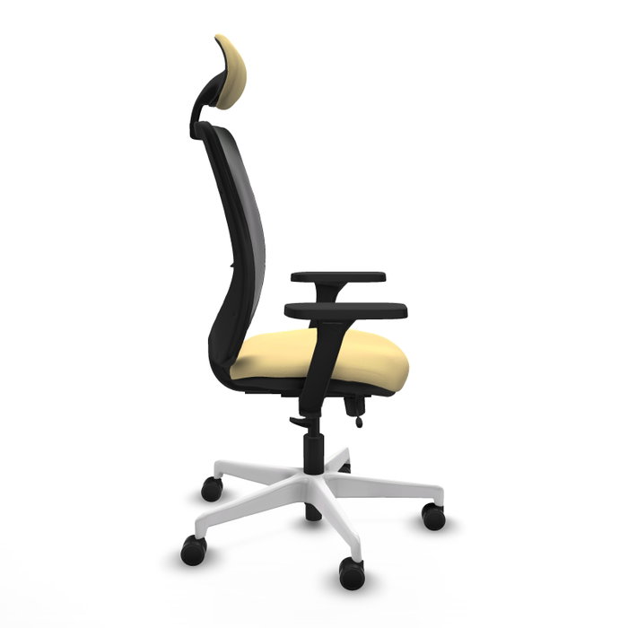 PIQUERAS Y CRESPO Silla de oficina Zulema con mecanismo Sincro/Traslack Crema y Negro PIQUERAS Y CRESPO Silla de oficina Zulema con mecanismo Sincro/Traslack Crema y Negro