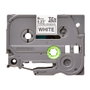 Brother TZeS-211 Cinta Laminada Super Adhesiva Blanco/Negro 6mm x 8m