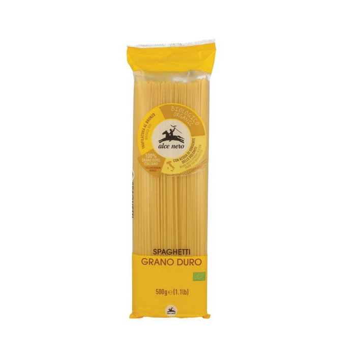 ALCE NERO Espaguetis de Trigo Duro BIO 500 g