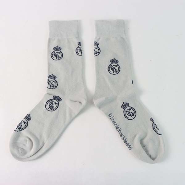 Cerdá Calcetines Niños Real Madrid Talla 31-34 para calzado 27/30 y 31/34, 6.6 cm, Color Gris