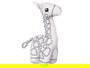 Pincello Peluche Colorear Jirafa Pincello 17 x 22 x 9 cm Tela Blanco Negro (Set de 8)