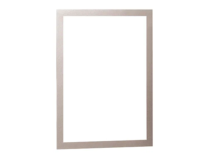 Durable Portacatalogos Magnético A4 Adhesivo Removible, Marco para Anuncios, Color Plata, Pack de 2 Unidades