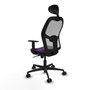 PIQUERAS Y CRESPO Silla de oficina Jorquera con mecanismo Sincro, Morado y Gris