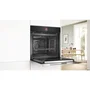 Horno multifunción de pirólisis Softclose - BOSCH SER8 - HBG7741B1 Negro - Volumen del horno: 71l - 14 modos de cocción - Al595xL594xP548 mm