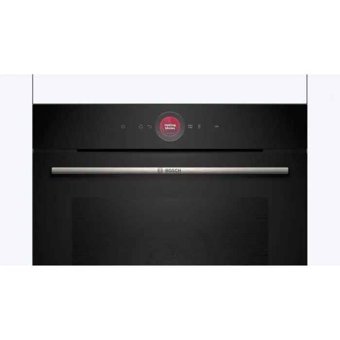 Horno multifunción de pirólisis Softclose - BOSCH SER8 - HBG7741B1 Negro - Volumen del horno: 71l - 14 modos de cocción - Al595xL594xP548 mm