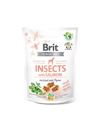 Brit Golosinas Funcionales Crunchy Cracker Con Insectos Y Salmón 6 Bolsitas 200g