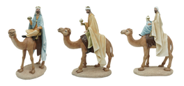 DKD Home Decor Figuras de Resina Reyes de Oriente Surtido de 3 Unidades