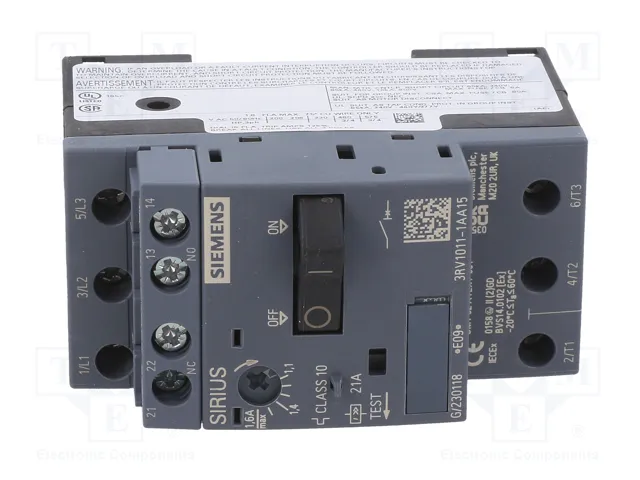 SIEMENS 3RV1011-1AA15 Interruptor motorizado 0,55kW 220÷690VAC SIEMENS 3RV1011-1AA15 Interruptor motorizado 0,55kW 220÷690VAC