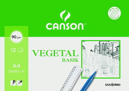 Canson Minipack Vegetal Basik Papel Vegetal 21x29,7 cm 12 Hojas