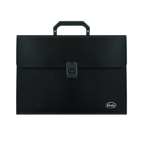 Clasificador Acordeon Forofis Pp Opaco A4 13 Dptos Con Asa Y Broche Negro