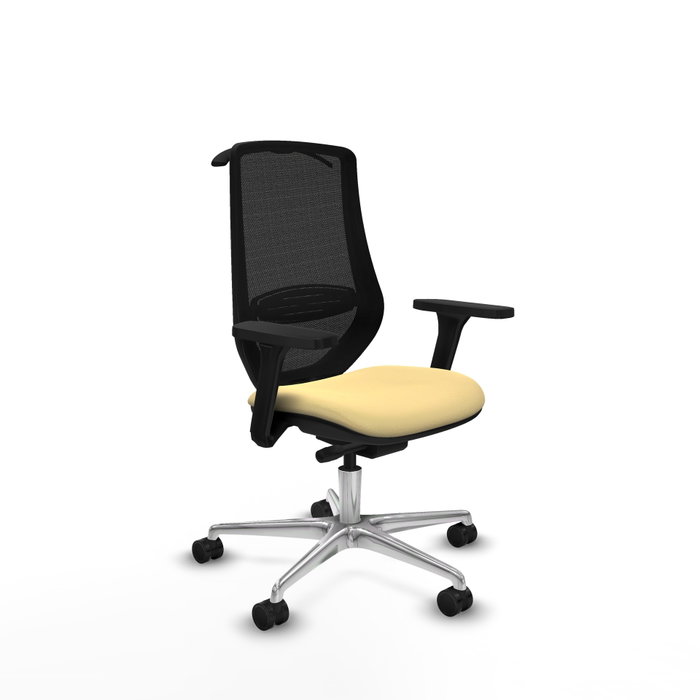 PIQUERAS Y CRESPO Silla de oficina Mardos con Mecanismo Sincro/Traslack Crema y Negro PIQUERAS Y CRESPO Silla de oficina Mardos con Mecanismo Sincro/Traslack Crema y Negro