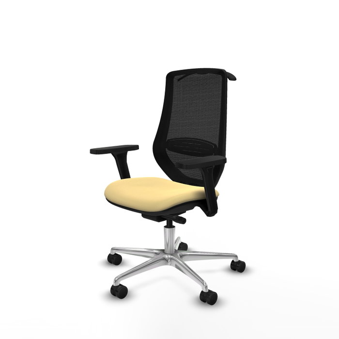 PIQUERAS Y CRESPO Silla de oficina Mardos con Mecanismo Sincro/Traslack Crema y Negro PIQUERAS Y CRESPO Silla de oficina Mardos con Mecanismo Sincro/Traslack Crema y Negro
